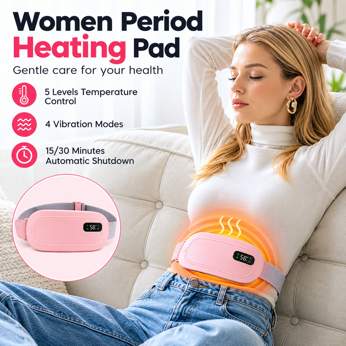 Smart Heating & Vibration Waist Belt