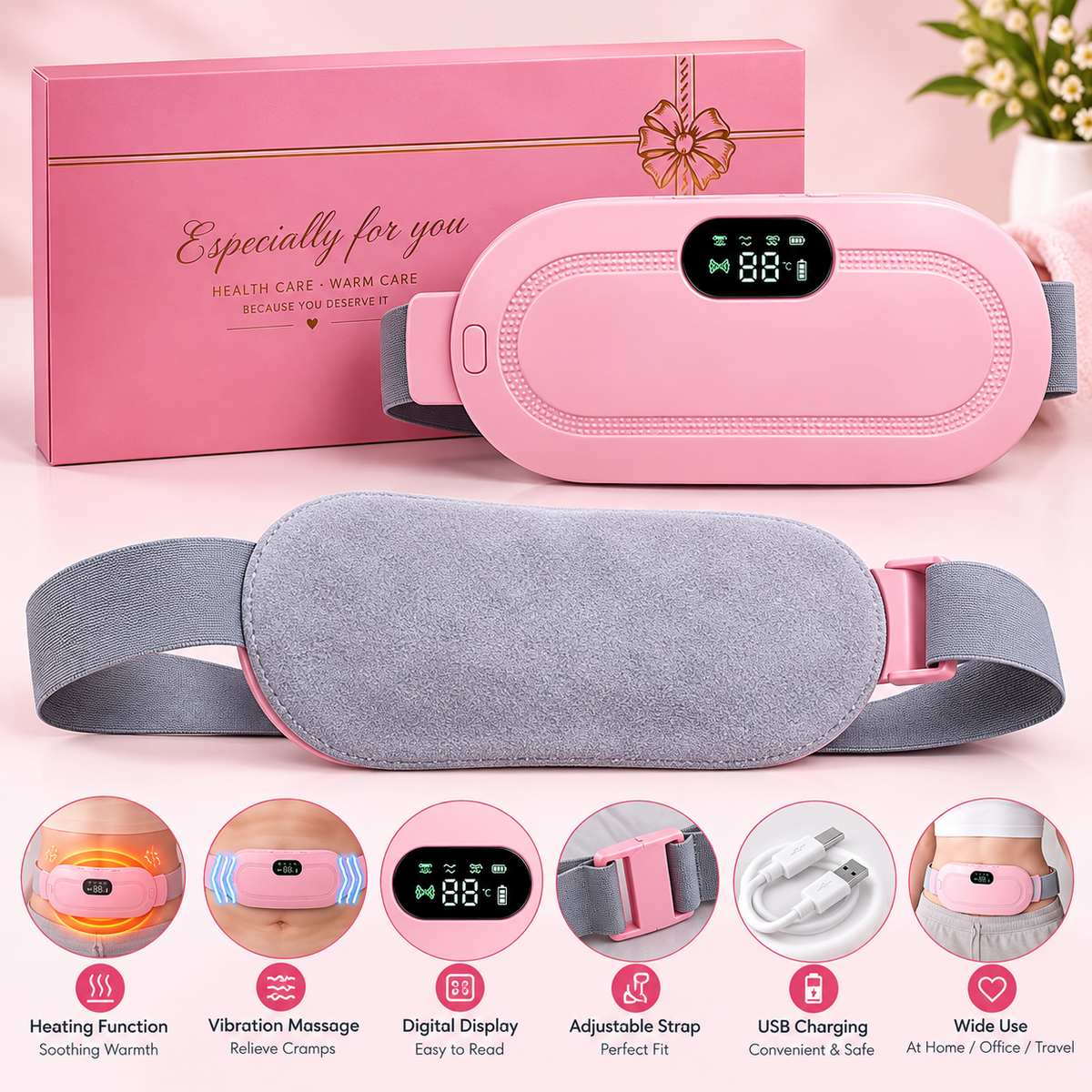 Smart Heating & Vibration Waist Belt